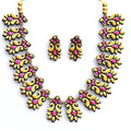 Mornny Kerala Palakka Terracotta Jewellery for Women | Necklace Set with Earrings | Hand Painted | Stylish Festive Gift for Mother, Wife, Girlfriend (Pink)