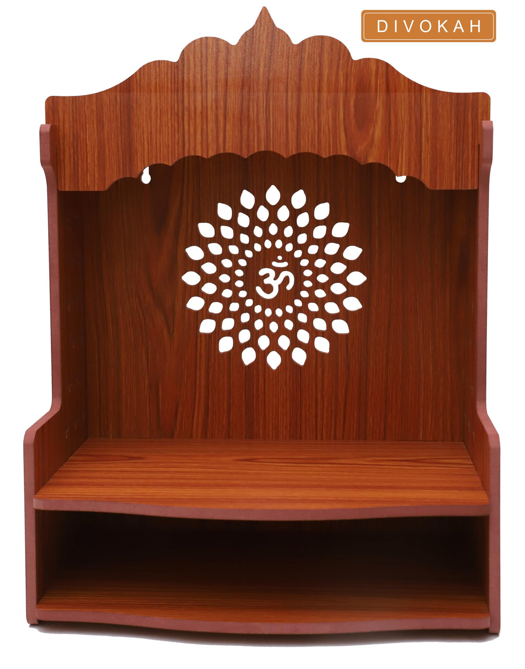 DIVOKAH® Beautiful MDF Wooden Temple/Home Temple/Pooja Mandir (8 MM Plywood Thickness) (WDN OMF)