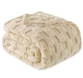 VAS COLLECTIONS Luxury Coral Flannel Blanket, 300 GSM – Ultra-Soft Plush, All-Season Comforter (Beige, Double (1800 g)) Kafalo