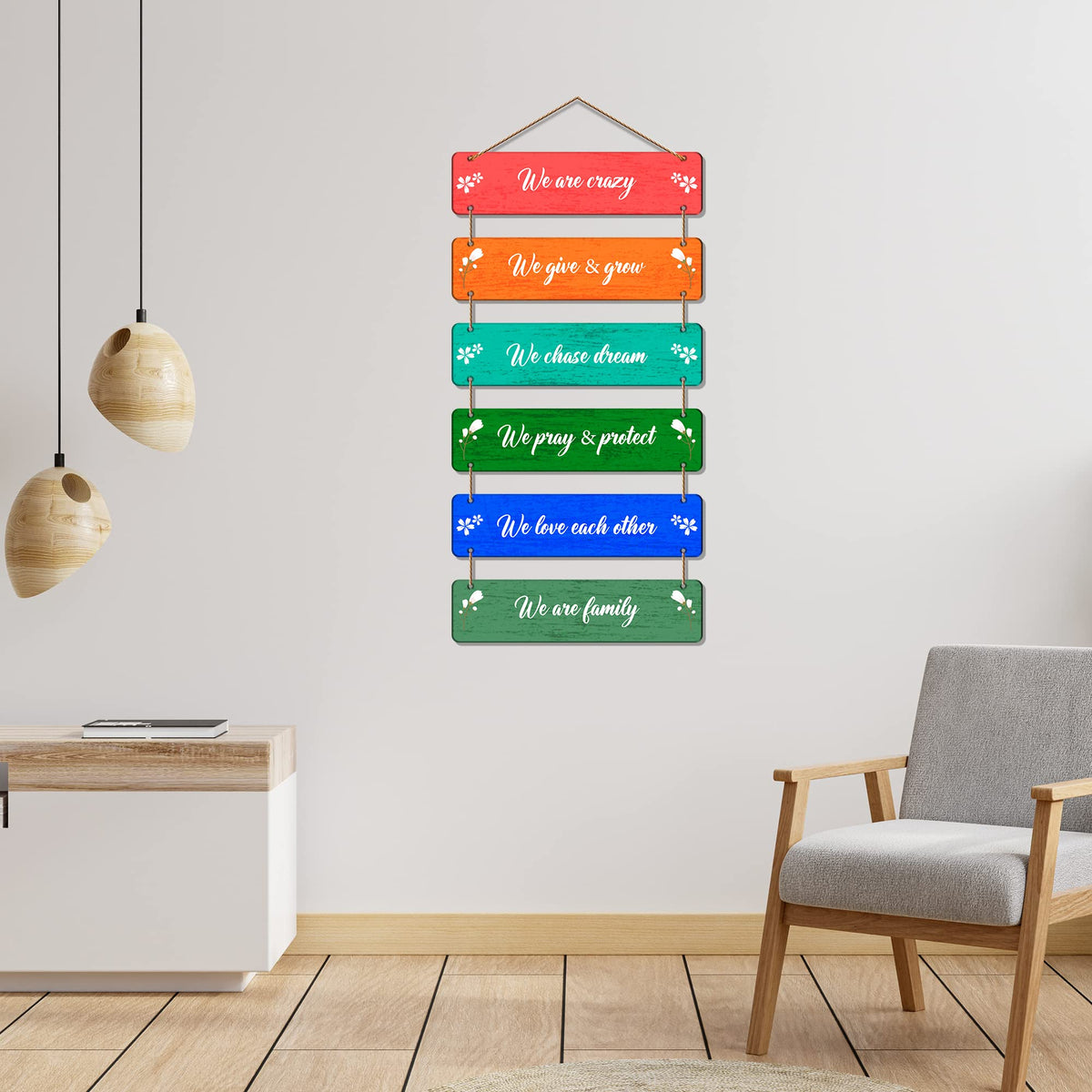Artvibes We Are Crazy Quotes Printed Wooden Wall Hanging for Home Decor | Quotes Decor Item | Printed Wall Decoration | Wall Illustrations | Graphic Print Artwork | Unique Gift | Cafe Decor(WH_3220N)