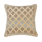DECOMIZER Jacquard Geomteric Cushion Covers 16 inch x 16 inch Set of 2 Ethnic Motifs Cushion Covers,Design- Diamond,Color- Beige