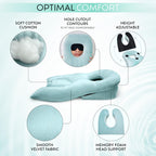 Athmonk Luxury Velvet Sleeping Eye Mask Blind Fold - Essential Travel Accessories - Blindfold For Sleeping - Eye Mask For Sleeping Men & Women - Complete Blackout Wide Design - Elastic Strap - Teal