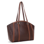EXOTIC Shoulder Handbag for Women, Classic Fashion Design with Contrast Stitching (Brown)