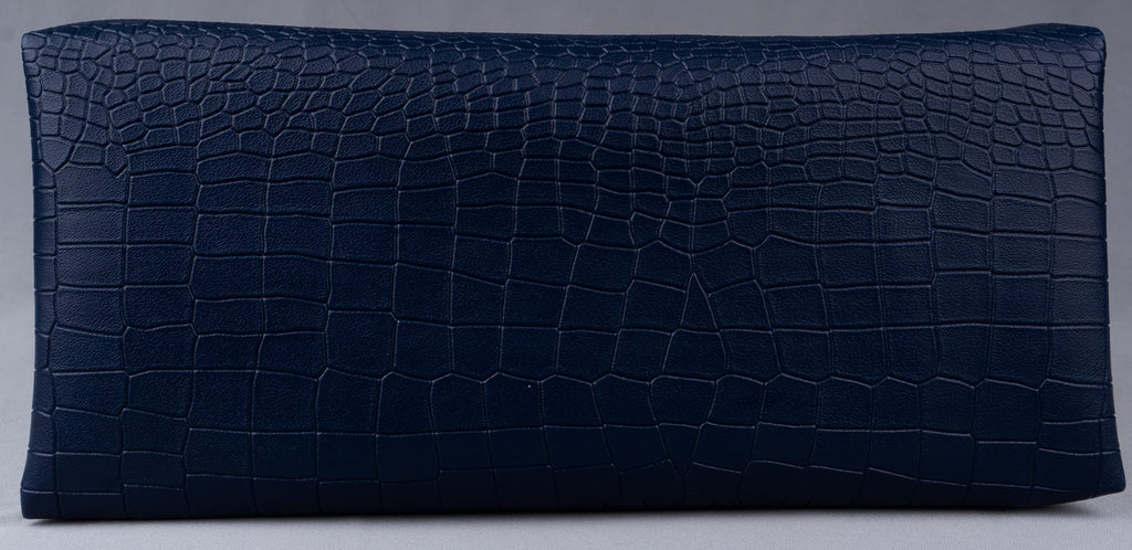 Carrylux Dual Tone Large Capacity Croco Pattern Western Tote Handbags Purses Shoulder Bag For Womens (Navy Blue)