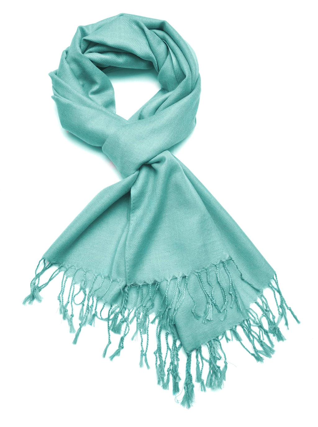 Gelante Plain Soft Pashmina Shawl Wrap Scarf Solid Colors., Aqua Blue, One Size