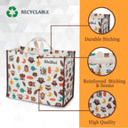 SHIBUI Big Heavy Duty Large Eco Waterproof Cotton Canvas Cloth Grocery Shopping Bag for Men Ladies Vegetable Milk Fruits with Hand Carry Handle Lunch Box Jhola Tote Bags (3, Multi-Color)