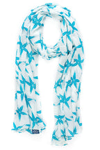 AQVA Printed Cotton Scarf for Women Stylish (starfish Sky) | Head and Face Cover Scarf for Girls with 100% Cotton | Soft & Lightweight Scarves/Stoles for all Weather (72 x 43 in)