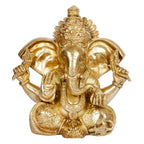 ARTVARKO Brass Lord Ganesha Murti in Blessing Posture Sitting Big Ear Ganesh Bhagwan Idol Ganpati Metal Statue for Home Office Gift(LxBxH 9x5.5x9.5 Inch,5,2 Kg)