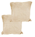 House of Quirk Polar Fleece Fabric Cushion Cover with Zipper Pack of 2 (Cream, 45 x 45 cm)