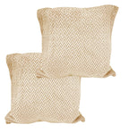 House of Quirk Polar Fleece Fabric Cushion Cover with Zipper Pack of 2 (Cream, 45 x 45 cm)