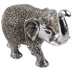 KridayKraft Metal Elephant Silver Color for Showpiece Enhance Your Home,Office & Table and Gift for Have House Warming Anniversaries, Birthday..