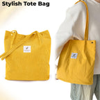 Kraptick Tote Bags – Shoulder Stylish Tote Bag for Everyday Use For Women Compact Reusable Perfect as a Grocery Tote Bag, Shopping Bags for Girls (Yellow)