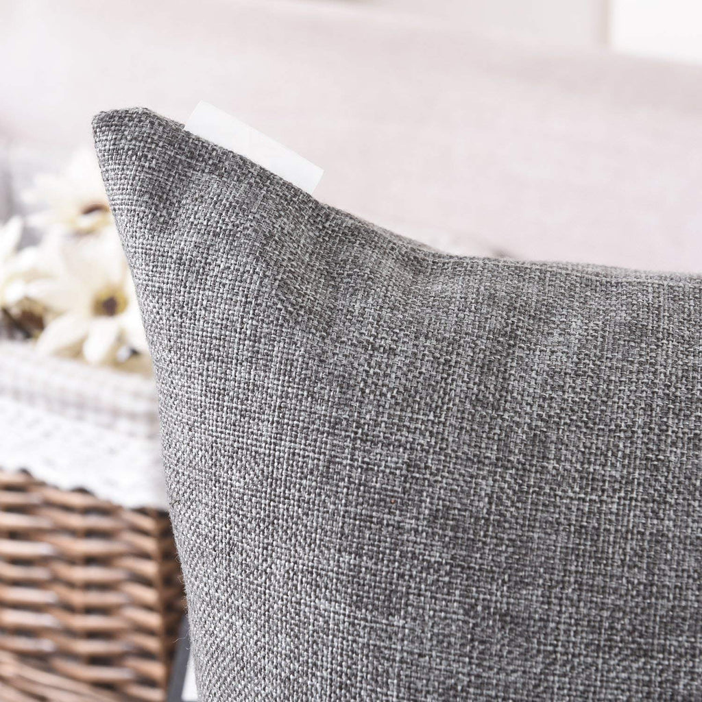 Khooti Jute Cushion Cover, 26x26 (Light Grey)(Pack of 5)