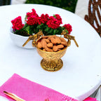 KridayKraft Aluminium Mukhwas Box Dryfruit Bowl (Gold)