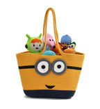 SAMAIR Minion Design Handmade Cotton Dori Tote Bag - Collectable & Reusable for Tote Women (Pack of 1) (A)