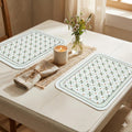 Upaado Faux Leather Dining Table Placemats Waterproof & Heat Resistant | Easy-Clean, Non-Slip Table Mats | Pack of 2 ? Moss Green Kafalo