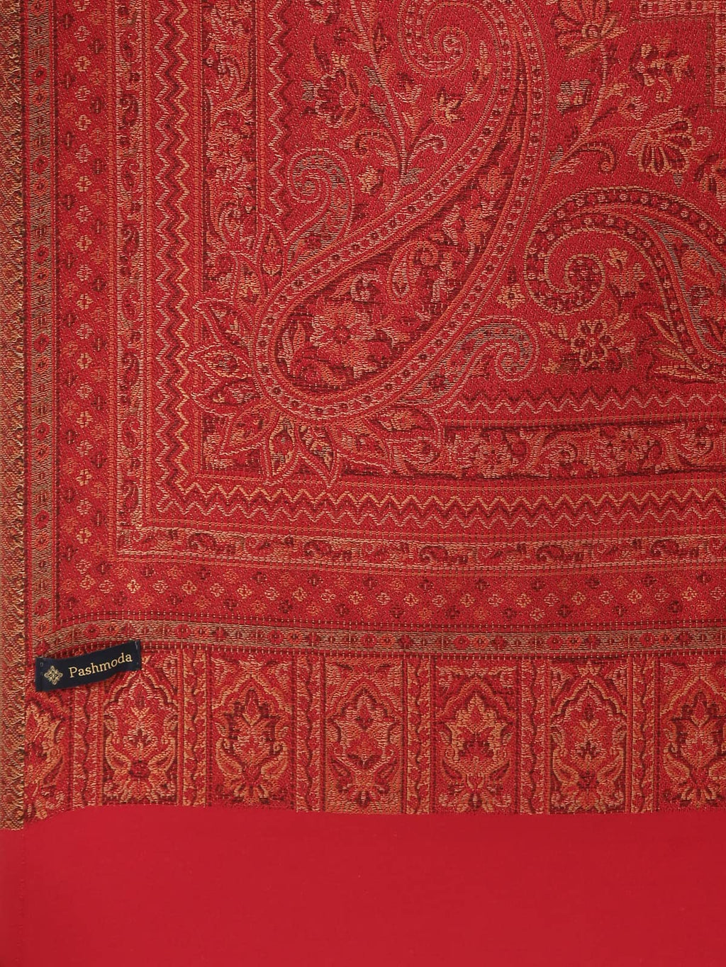 Pashmoda Women Aaraish Kashmiri Royal Paisley Design Jamawar Shawl (Size: 101 X 203 Cms)