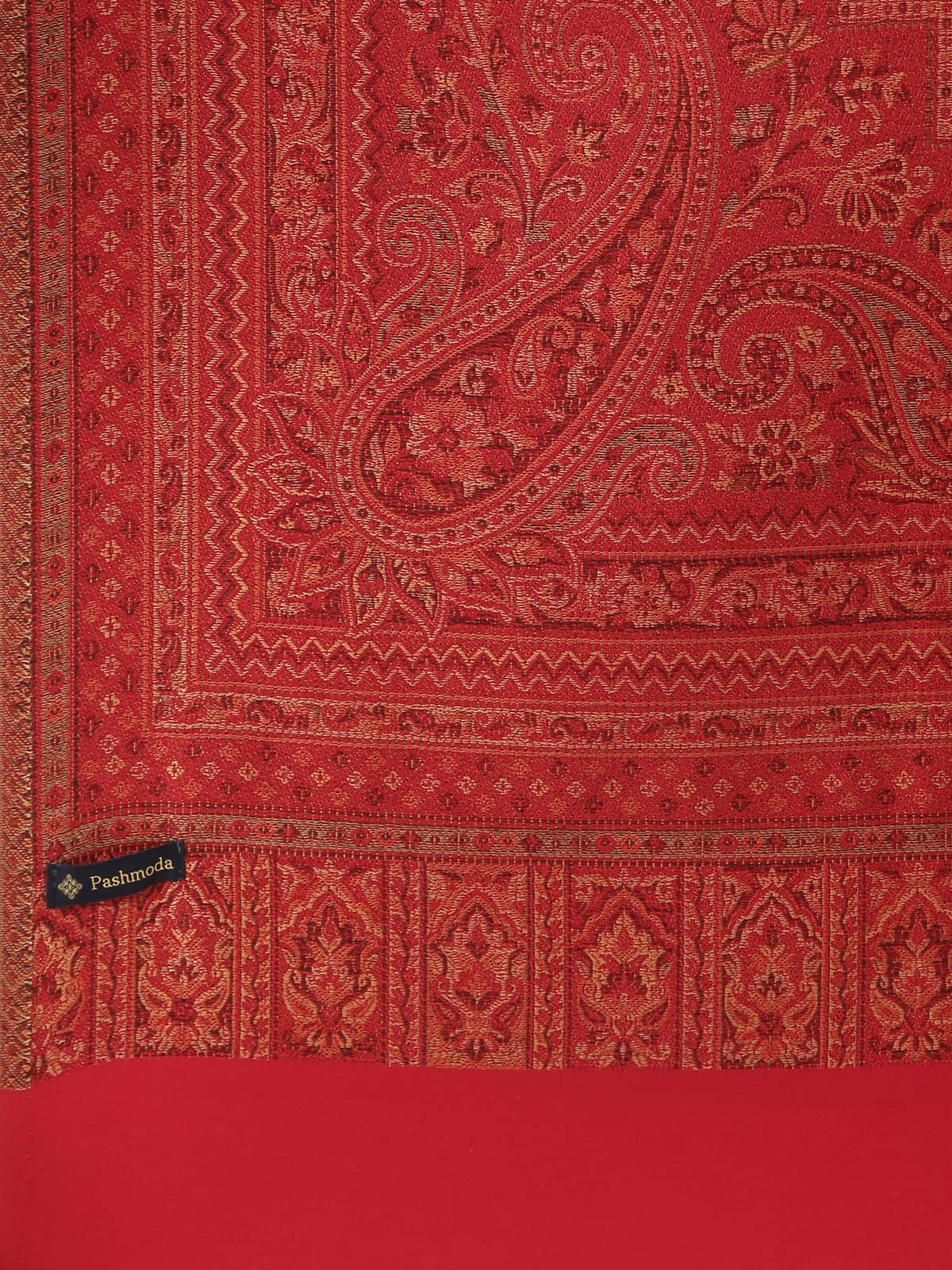 Pashmoda Women Aaraish Kashmiri Royal Paisley Design Jamawar Shawl (Size: 101 X 203 Cms)