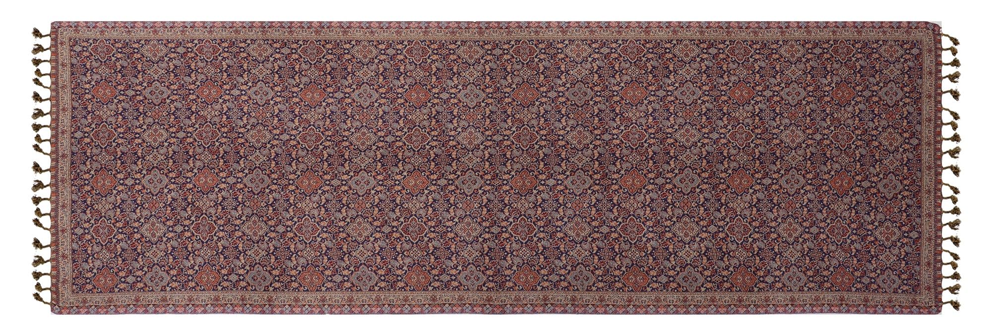 EH Reversible Jamawar Multicolor Viscose Silk, Floral & Paisley Super Soft Pashmina Stoles/Scarf (Floral Royal Blue), For Female