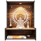 Rellon Industries Temple for Home, Mandir for Home for Pooja Mandir for Home Beautiful Wooden Temple for Home Pooja Stand for Home and Office with LED Spot Light mandir (A2)