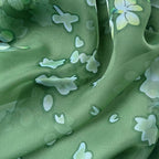 CrossKulture Floral Print Chiffon Scarf - 185 x 135 cm, Lightweight, Soft, Satin Feel, Women Accessory (Colour10)