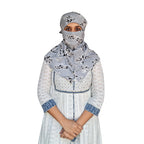 Switchon Rayon Anti Pollution Full face Scarf UV Sun Rays Protection Hijab scarf for women - Free Size (Grey_Multi)