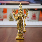 KridayKraft Lord Venkateswara Swami Tirupati Balaji Vishnu JI Murti Idol Holding Club Statue Showpiece Ideal for Pooja Room Mandir Temple and Home Decor Items (Pack of 1)