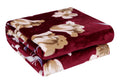 Gullivar Ultra Soft Flannel Printed Double Blanket 220x240 cm | 200 GSM Warm & Cozy All Season AC Blanket for Winter| Duvet/Quilt Throw for Bedroom & Living Room- Maroon Kafalo