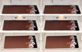 FACTCORE Refrigerator Drawer Mat/Fridge Mat Set of 6 Piece (11.5 X 17.5 Inches) (Brown Flower) Kafalo