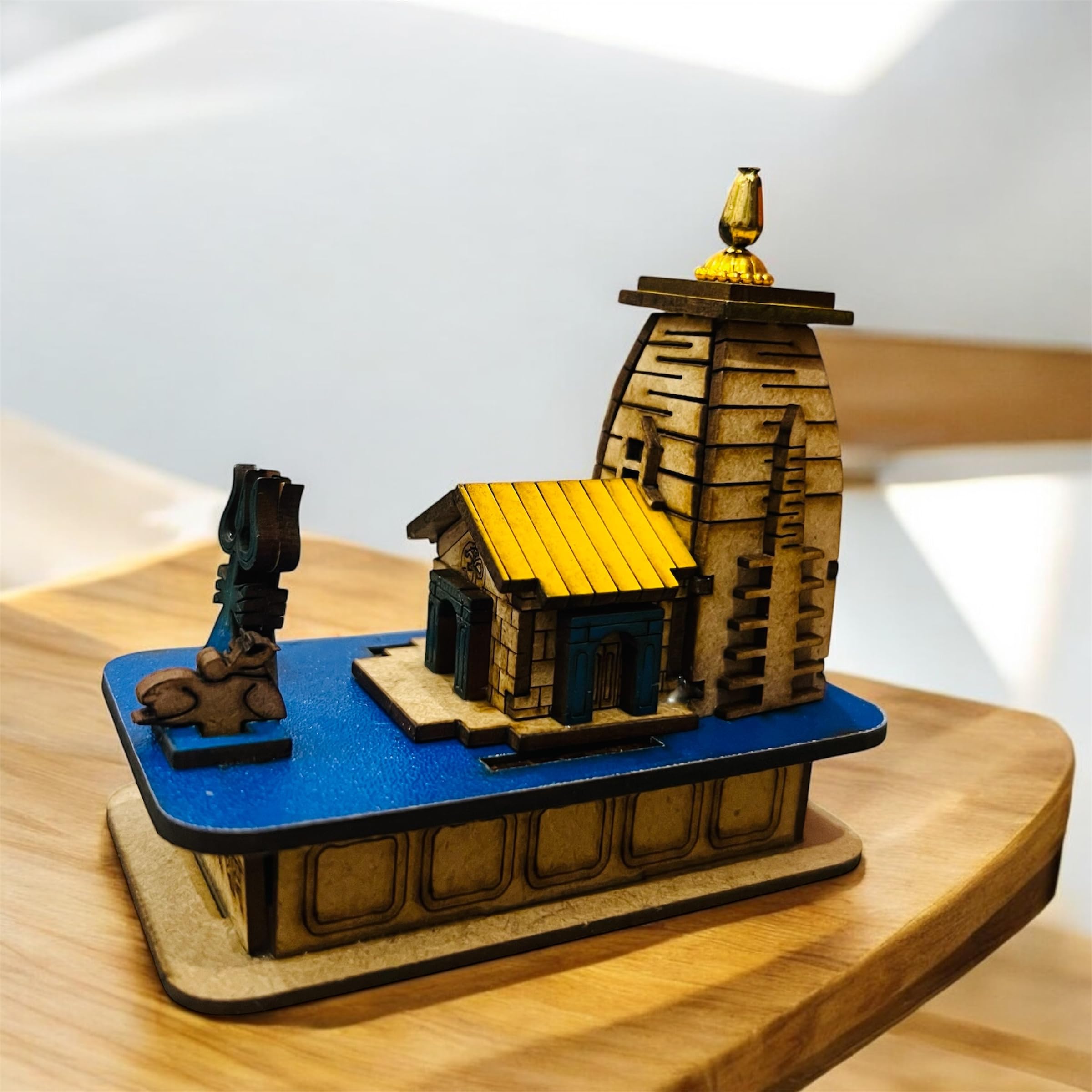 Kedarnath Temple Miniature Replica Handcrafted 3D Wooden Model