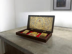 CharmInSilver 24k Gold Plated & 999 Pure Silver Coated | Lord Ganesh Charan Paduka Pooja Box | Packet Temple | Suitable Gift for Diwali,Occassions,Wealth,Prosperity and Vastu Benefits