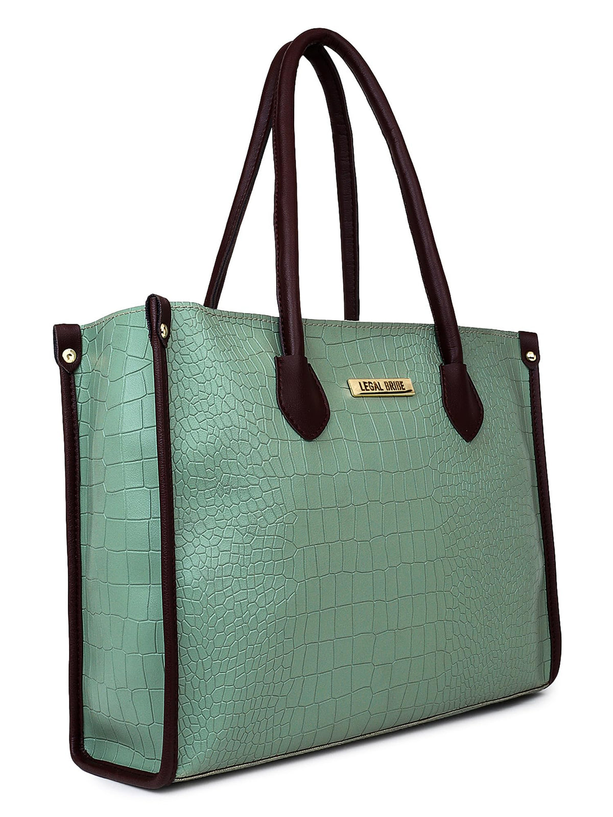 LEGAL BRIBE Women Crock Style Classic Tote Bag (Green)