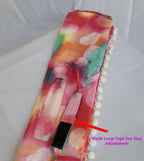 Switchon Rayon Mill dye Innovative scarf for Women with closer 4 inch Hook and Loop Tape size adjustable (Red_Multi)