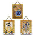 Artvibes Sacred Shreenathji Wall Hanging Home Decorative Wall Art for Prosperity | Spiritual Decor Items | Wall Poster | Graphic Art| Stylish Modern Decor Item | Gift Items (WH_96184N), Set of 3