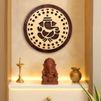 SOLOBOLO Lord Ganesha MDF Wall Hanging | Hindu God Ganesha Home Temple & Wall Decor for Pooja Room, Door Entrance & Living Room (6 Inches)