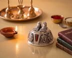 KridayKraft Lord Venkateswara Swami Tirupati Balaji Vishnu Charan Paduka with Shank chakar Tilak Namah for Pooja Room/Car Dashboard | Feet with Shanku & Chakra Namami Showpiece Figurines.