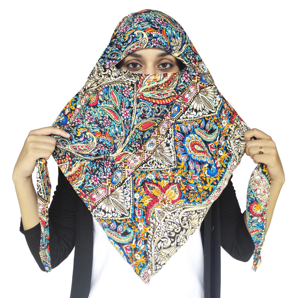 Switchon Female Rayon Anti Pollution Full Face Scarf Uv Sun Rays Protection Scarf For Women - Free Size (Multi2)