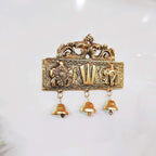 KridayKraft Tirupati Door Hanging Shankh Chakra Namah Latkan Gold Plating Antique Decorative for Home,Office & Room,Showpiece Figurines,Religious Idol..., 15 cm , 3 cm