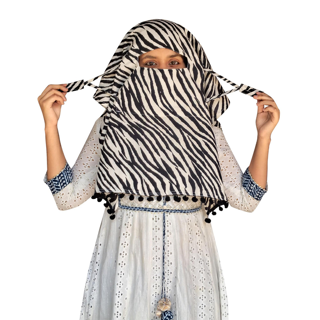 Switchon Rayon Mill Dye Innovative Scarf Hijab For Women With Closer Hook And Loop Tape Size Adjustable -Scoty Scarf (Multicolour3), (Female)