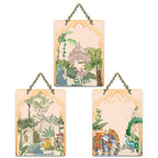 Artvibes Ancient Times Royal Art Wooden Wall Hanger for Home Decor | Room Decoration | Handcrafted | Wall Sculpture | Handcrafted Art | Unique Gift Items (WH_96137N), Set of 3