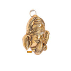 Rci Handicrafts Religious Aluminum Ganesh Head Main Door Hangings (11x12x4, Gold)