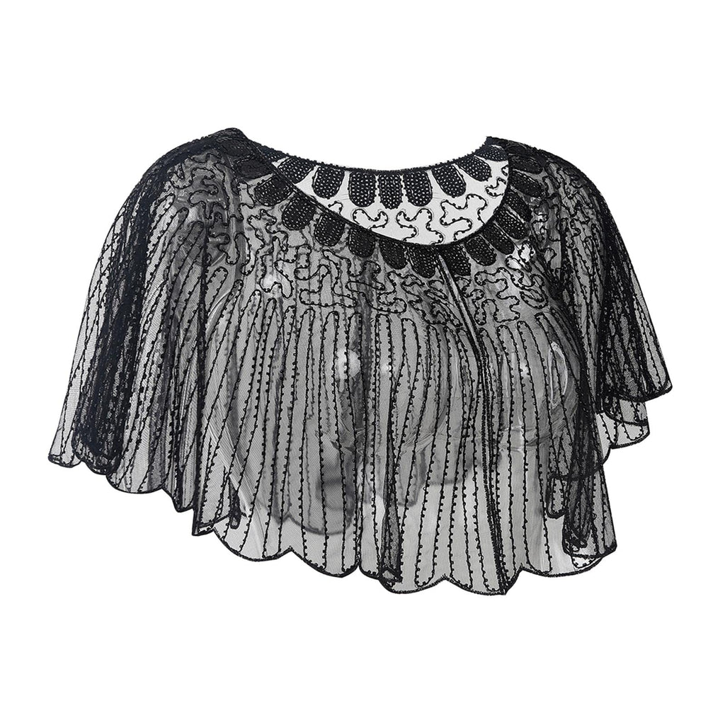 Generic Women Shawl Wrap Fashion Wedding Summer Formal Occasion Evening Evening Cape Black