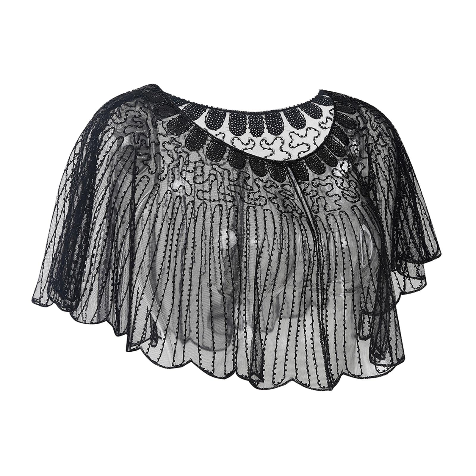 Generic Women Shawl Wrap Fashion Wedding Summer Formal Occasion Evening Evening Cape Black