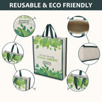 DOUBLE R BAGS Eco-Friendly, Reusable & Multi-Purpose Cotton Canvas Bag With Reinforced Handles For Kitchen Essentials Grocery, Fruits And Vegetables (Pack of 4, All Mix)