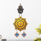 Artvibes Hamsa Hand with Sacred Yantra Evil Eye Wall Hanging | Protective Nazar Battu Decor for Main Door Entrance | Positive Energy Spiritual Accent for Home and Office (WH_85138N)