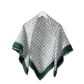 Ravaiyaa - Attitude is everything Sanganer Hand Block Printed Scarves Pure Cotton Scarf Square Hijab Dupatta 40 X 40 Inch (Green White Waves)