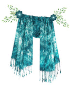 Chandwasia Rayon Shades Shibori Pattern Scarf, Scarves, Viscose Fabric Stole & Shawl Design for Men & Women for Summer & Winters