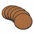 VIBGYOR DECOR Dining Round Jute Table Mats | Heat Resistant, Non-Slip, Washable & Anti-Skid Round Placemats | Durable Cotton Jute Table Mats for Home, Kitchen & Restaurant (2, Brown with Black Border) Kafalo