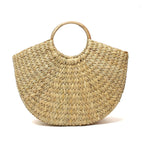 Habere India-All the Cultures Fabricating India Women's Chic Dry grass Bag | Natural Cane Handbag | Small Carry Tote Bag from Manipur