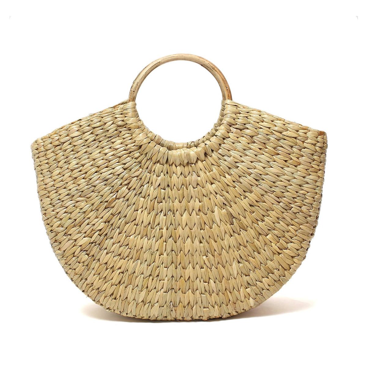 Habere India-All the Cultures Fabricating India Women's Chic Dry grass Bag | Natural Cane Handbag | Small Carry Tote Bag from Manipur